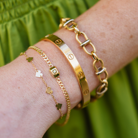 K. Mason Curb Link Gemstone Bracelet